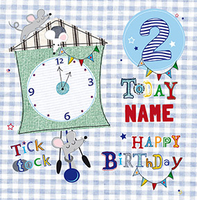 2 Today Click Clock Personalised Card - Large Square - By Funky Pigeon