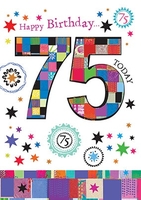 75 Today Birthday Card - Mosaic - Giant