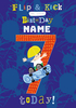 7th Birthday Skateboarding Personalised Card - A5 - By Funky Pigeon