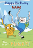 Adventure Time - Finn & Jake Funky Birthday - A6 - By Funky Pigeon