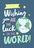 All The Luck In The World Personalised Card - A5 - By Funky Pigeon