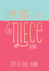 Amazing Niece Personalised Birthday Card - Large (A4) - By Funky Pigeon