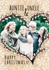 Auntie & Uncle Happy Christmas Card - Personalised With Photo Upload - Large (A4) - By Funky Pigeon