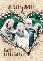 Auntie & Uncle Happy Christmas Card - Personalised With Photo Upload - Large (A4) - By Funky Pigeon