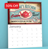 Bar Signs Personalised Slim Text Calendar