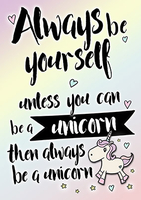 Be a Unicorn Birthday Card - Giant - By Funky Pigeon