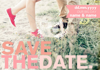 Be Bold Be Bright - Save the Date - A5 - By Funky Pigeon