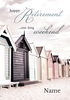 Beach Hut Happy Retirement Card - Personalised - A6 - By Funky Pigeon