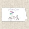 Bicycle Made For Two Place Cards - By Funky Pigeon