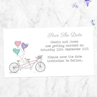 Bicycle Made For Two Save the Date Magnets