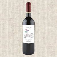 Bicycle Made For Two Wine Bottle Labels