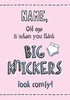 Big Knickers Humorous Birthday Card - A5 - By Funky Pigeon