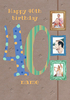 Big Numbers - 40th Birthday Card Male Multi Photo Upload - Large (A4) - By Funky Pigeon
