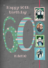 Big Numbers - 60th Birthday Card Male Multi Photo Upload - Large (A4) - By Funky Pigeon