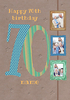Big Numbers - 70th Birthday Card Male Multi Photo Upload - Large (A4) - By Funky Pigeon