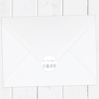 Coastal Beach Huts Envelope Seals