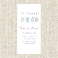 Coastal Beach Huts Order of Service Concertina