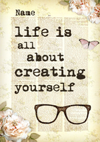 Creating Yourself New Job Card - Personalised - Large (A4) - By Funky Pigeon