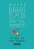 Dad From Your Other Favourite Personalised Card - Large (A4) - By Funky Pigeon