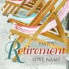 Deck Chairs Happy Retirement Card - Personalised - Square - By Funky Pigeon