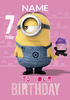 Despicable Me 2 - Minion 7 today Card - Large (A4) - By Funky Pigeon