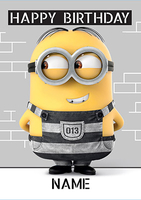 Despicable Me Minion Personalised Birthday Card - A5 - By Funky Pigeon