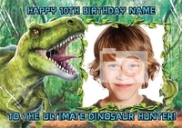 Dino - T Rex Green Photo Upload 2 - A6 - By Funky Pigeon