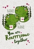 Dinosaur Anniversary Card - Roarsome Together - Personalised - Giant - By Funky Pigeon