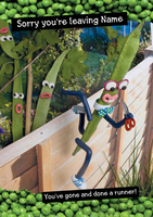 Done a Runner Funny Leaving Card - Personalised - Large (A4) - By Funky Pigeon