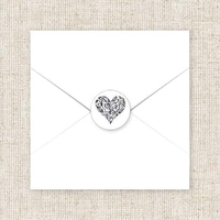 Elegant Rose Heart Envelope Seals