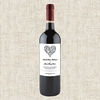 Elegant Rose Heart Wine Bottle Labels
