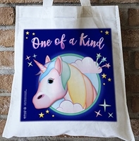 Emoji Unicorn Personalised Tote Bag