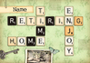 Enjoy Retirement Letters Card - Personalised - Giant - By Funky Pigeon
