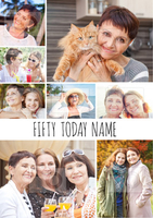 Essentials - 50th Birthday Card Fifty Today - A6 - By Funky Pigeon