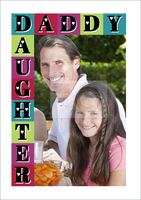 Essentials - Daddy & Daughter Blocks Photo Upload - A6 - By Funky Pigeon