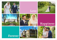 Essentials - Wedding Card Multi Photo Upload Landscape - Giant - By Funky Pigeon