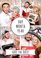 Essentials - Wedding Save the Date Card Four Photo Upload - Large (A4) - By Funky Pigeon