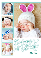 Essentials Multi Photo Upload Script 1st Easter Card - Large (A4) - By Funky Pigeon