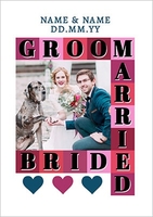 Essentials Photo Upload Wedding Day Card - Married - Giant - By Funky Pigeon
