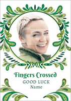 Fingers Crossed Good Luck Card - Personalised With Photo Upload - Giant - By Funky Pigeon