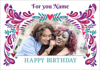 Folklore - Birthday Card Photo Upload For You Landscape - A5 - By Funky Pigeon