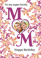 Folklore - Mum Birthday Card Photo Upload - Giant - By Funky Pigeon