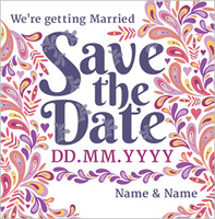Folklore - Save the Date Card Getting Married - Large Square - By Funky Pigeon