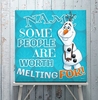 Frozen Olaf Personalised Canvas [Canvas-Square-40x40]