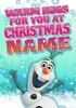 Frozen Olaf Personalised Christmas Card - A5 - By Funky Pigeon