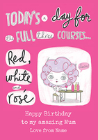 Full Three Courses Personalised Birthday Card - Large (A4) - By Funky Pigeon