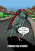 Funny Cartoon Congratulations Card - Personalised - Giant - By Funky Pigeon