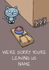 Funny Cat & Mouse Trap Leaving Card - Personalised - Large (A4) - By Funky Pigeon