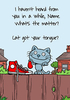 Funny Cat Miss You Card - Personalised - A5 - By Funky Pigeon