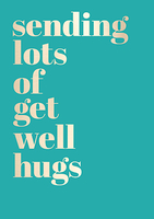 Get Well Soon Card - Sending Hugs - A6 - By Funky Pigeon